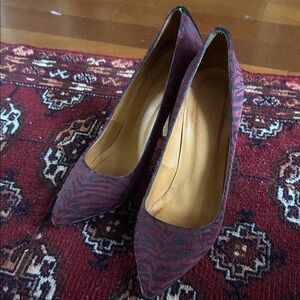 Isabel Marant Burgundy Patterned Heels